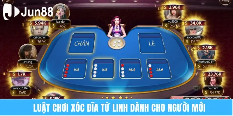 Luật chơi Xóc đĩa Tứ Linh dành cho người mới